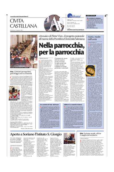 Avvenire - pagina diocesana del 25/01/2015